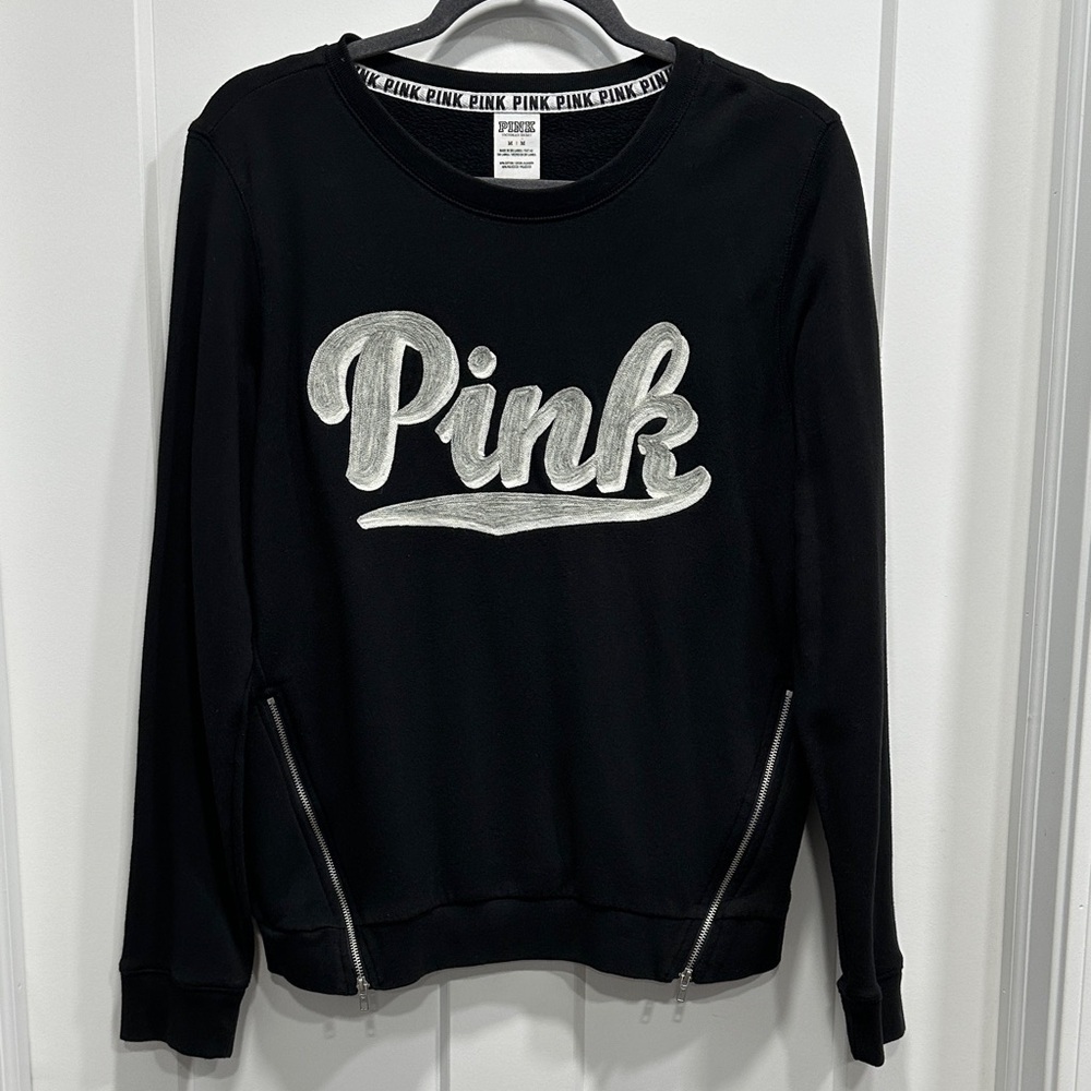 RARE PINK Victoria’s Secret Logo Sweatshirt Size Medium